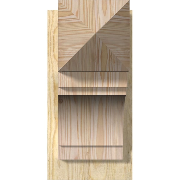 Merced Arts & Crafts Rough Sawn Outlooker, Douglas Fir, 8W X 16D X 16H